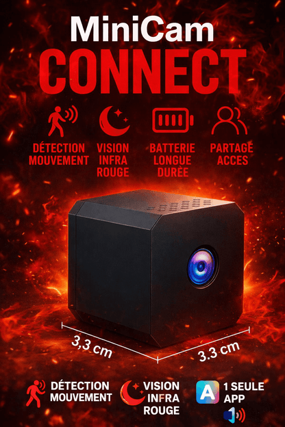 Mini Caméra Discrète ✅ HD Vision Nocturne ✅ Audio Live ✅Contrôle Smartphone